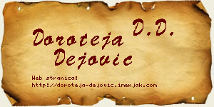 Doroteja Dejović vizit kartica